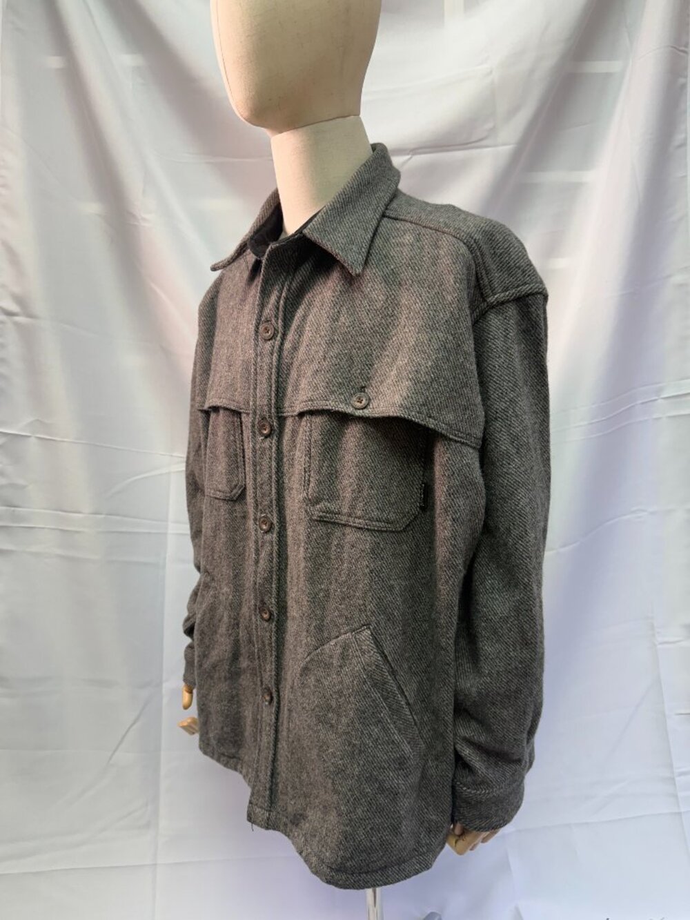 Woolrich Men’s XXL Gray 80% Wool Shirt Jacket "Shacket" Outdoor Coat